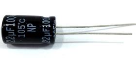 Capacitor bi-polar 22x100 - 22uf 100v preto - (driver/corneta)