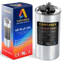 Capacitor Canamax 45+10μF 5% 370V ou 440V para ar condicionado