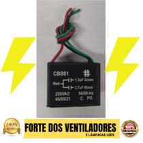 Capacitor Cqc Cbb61 1.3uf + 2.7uf 250vac 50/60hz C/10unidade