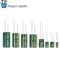 Capacitor De Alumínio De Baixa ESR Alta Frequência 10V 16V 25V 35V 50V 400V 100UF 220UF 330UF 470UF Capacitor De Alumínio De Baixa ESR Alta Frequência 10V 16V 25V 35V 50V 400V 100UF 220UF 330UF 470UF