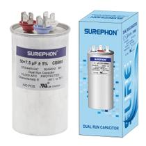 Capacitor de ar condicionado SUREPHON 50/7,5uF 370V/440V CBB65B