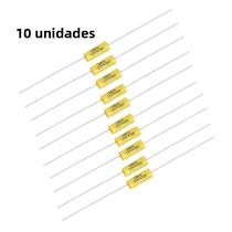 Capacitor De Filme De Poliéster Axial Amarelo 0.022uF 630V 10pcs Para Rádio Vintage E Amplificador Capacitor De Filme De Poliéster Axial Amarelo 0.022uF 630V 10pcs Para Rádio Vintage E Amplificador
