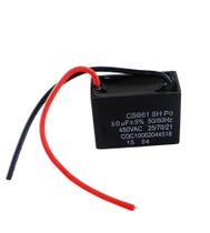 Capacitor De Partida CBB61 3uF 450V (2fios)