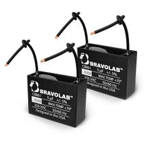 Capacitor de ventilador de teto Bravo Lab CBB61 5μF 250VAC 50/60Hz, pacote com 2