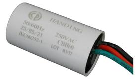 Capacitor Duplo 3 Fios 4Uf+8Uf 250V Ventilador Teto