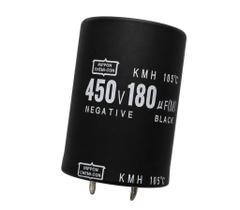 Capacitor eletrolitico 180x450v - 180uf x 450v - 105 graus Capacitor eletrolitico 180x450v - 180uf x 450v - 105 graus