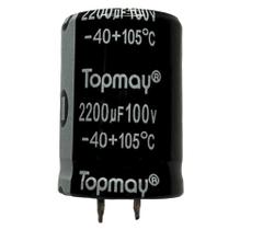 CAPACITOR ELETROLITICO 2200X100V - 2200UF X 100V - 105º GRAUS