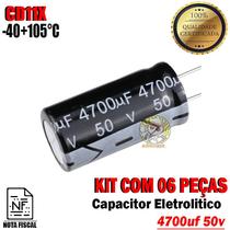 Capacitor Eletrolitico 4700uf 50v 105ºC kit 6 peças