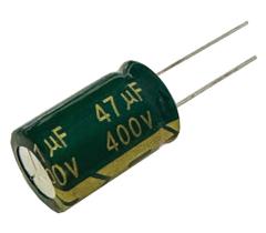 CAPACITOR ELETROLITICO 47X400V - 47UF X 400V - 105º GRAUS