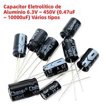 Capacitor Eletrolítico De Alumínio De Alta Tensão 10V 16V 25V 35V 50V 63V 2.2uF a 10000uF