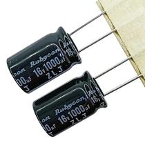 Capacitor Eletrolítico De Alumínio Rubycon 16V 1000UF Alta Frequência Longa Vida Útil Importação