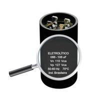 Capacitor eletrolítico de partida 110v 88 - 108uf 36x86