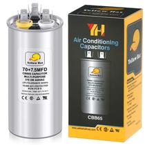 Capacitor HVAC Yellow Hat 70+7,5uF 370/440VAC para ar condicionado
