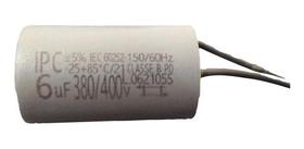 Capacitor P/ Ventilador 2 Fios 6uf 50/60hz 380/400v Ipc
