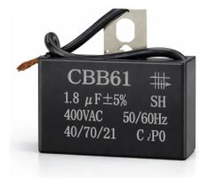 Capacitor Para Motor Ventilador Ac Cbb61 1.8uf 400vac