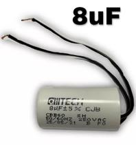 Capacitor Para Ventilador 8uf 250v 2fios - 110v Ou 220v