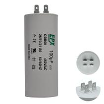 Capacitor Permanente 100uF 440/450Vac EPX com Terminal Duplo Capacitor Permanente 100uF 440/450Vac EPX com Terminal Duplo
