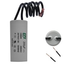 Capacitor Permanente 200uF 250Vac EPX com Fio Capacitor Permanente 200uF 250Vac EPX com Fio