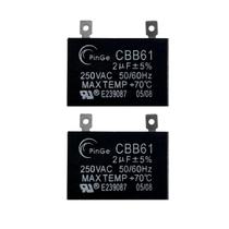 Capacitor Permanente 2mf Retangular S/ Fio 250v Ou 380v 2 un