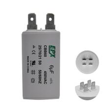 Capacitor Permanente 6uF 440/450Vac EPX com Terminal Duplo