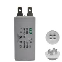 Capacitor Permanente 7uF 440/450Vac EPX com Terminal Duplo