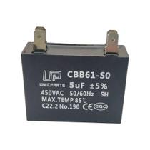 Capacitor Permanente Caixa Preta 5 Uf 450v Quadrado Único Capacitor Permanente Caixa Preta 5 Uf 450v Quadrado Único