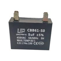 Capacitor Permanente Caixa Preta 5 uf 450v Quadrado