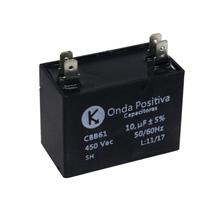 Capacitor Permanente Retangular 10UF 450VAC Onda Positiva