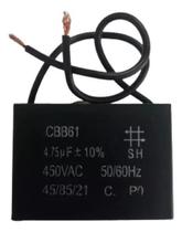 Capacitor polipropileno 4,75x450v - quadrado cbb61 Capacitor polipropileno 4,75x450v - quadrado cbb61
