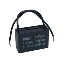 Capacitor polipropileno 6x450v - quadrado cbb61
