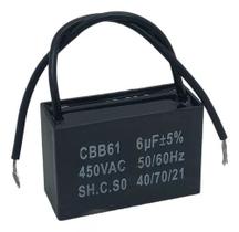 Capacitor polipropileno 6x450v - quadrado cbb61