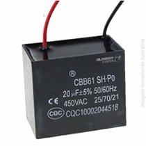 Capacitor quadrado 20uf 450v.ac 50/60hz 5/100 cbb6