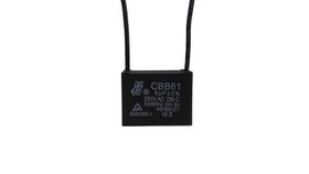 Capacitor Quadrado Cbb61 Para Ventilador 2 Fios 9uf 250vac