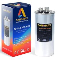 Capacitor redondo de dupla execução Canamax 80+5uF 5% 370/440V Capacitor redondo de dupla execução Canamax 80+5uF 5% 370/440V