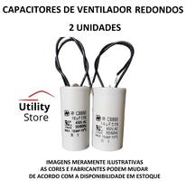 CAPACITOR REDONDO PARA VENTILADOR 10,0 uF KIT C/02 UNID.