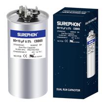 Capacitor SUREPHON 80+10uF 370V/440VAC Dual Run Start CBB65