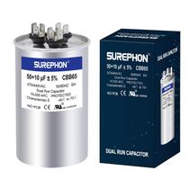 Capacitor SUREPHON CBB65 50+10uF 370V/440VAC com início de execução dupla Capacitor SUREPHON CBB65 50+10uF 370V/440VAC com início de execução dupla