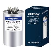 Capacitor SUREPHON CBB65 55+15uF 370V/440VAC 5% para unidade AC Capacitor SUREPHON CBB65 55+15uF 370V/440VAC 5% para unidade AC