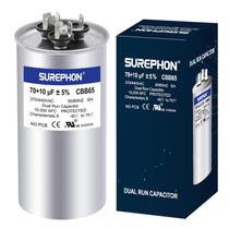 Capacitor SUREPHON CBB65 70+10uF 370V/440VAC com início de execução dupla Capacitor SUREPHON CBB65 70+10uF 370V/440VAC com início de execução dupla