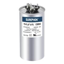 Capacitor SUREPHON CBB65 70+5uF 370V/440V 6% de execução dupla Capacitor SUREPHON CBB65 70+5uF 370V/440V 6% de execução dupla