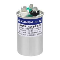Capacitor VEXUNGA CBB65 20+5uF 370/440V para partida de motor A/C Capacitor VEXUNGA CBB65 20+5uF 370/440V para partida de motor A/C