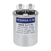 Capacitor VEXUNGA CBB65B 8uF 370VAC 440VAC 450VAC para unidade AC