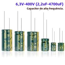 Capacitores de Alumínio de Alta Frequência e Baixo ESR - 10V a 400V (100µF, 220µF, 330µF)