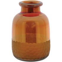 CAPADÓCIA VASO 30x21x21cm VIDRO ÂMBAR 2ª LINHA
