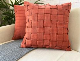 Capas Almofada De Tiras Decorativa Trancê 45x45