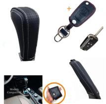 Capas Couro Câmbio Automático + Freio de Mão e Chave Canivete Chevrolet S10 Trailblazer 2013 a 2022
