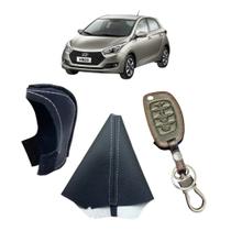 Capas Couro Chave canivete e Manopla com Coifa material sintético Câmbio Automático Hb20 Comfort 2016 à 2019 Capas Couro Chave canivete e Manopla com Coifa material sintético Câmbio Automático Hb20 Comfort 2016 à 2019