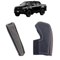 Capas Couro Marrom Alavanca Freio De Mão E Câmbio Automático S10 Country 2.8 2012 Á 2013