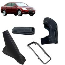 Capas Couro Protege Câmbio Manual E Alavanca Freio De Mão Com Aro E Coifa Vectra Gt 2009 Á 2011 5 Pc