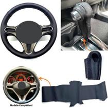 Capas Couro Volante Borracha E Manopla Câmbio Automático Honda City 2009 2010 2011 2012 2013 2014